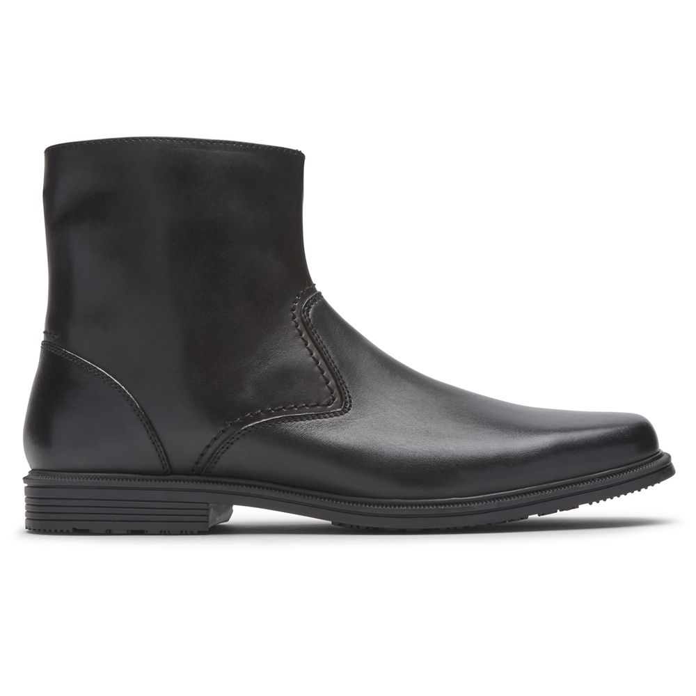 Rockport Taylor Waterproof Zipper - Mens Ankle Boots - Black - NZ (MFV-910246)